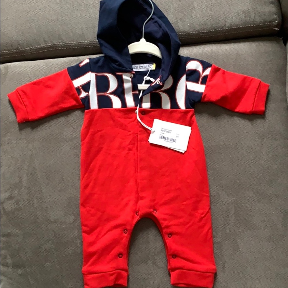 Ice Iceberg - Baby Boy Hooded Jumpsuit - NEW